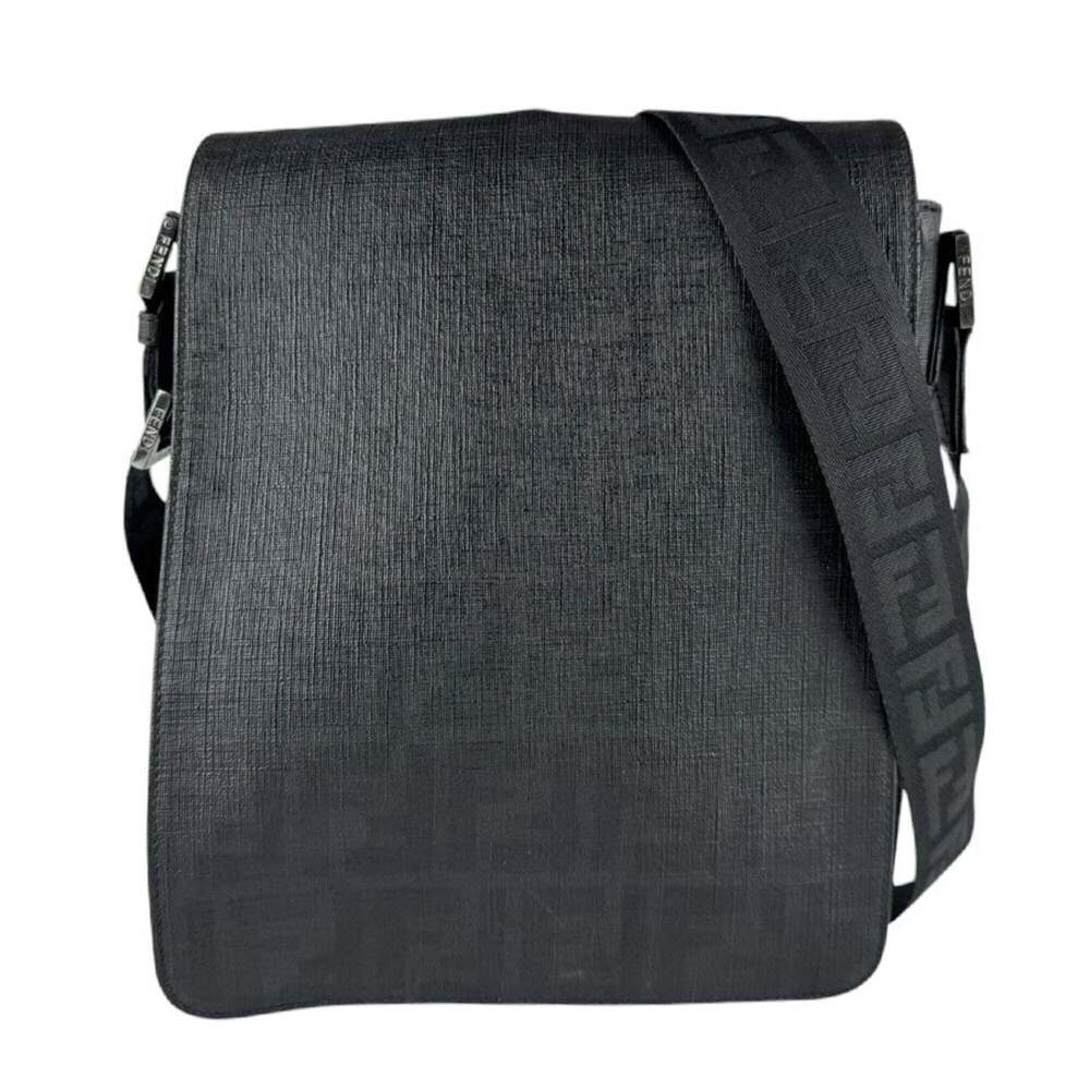 Fendi FENDI Shoulder Bag Zucca Coated Canvas Black Men's 7VA215 UZD z9657